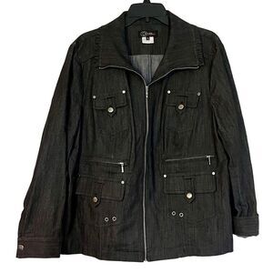 City Girl Lifestyle Black Denim Jacket XL